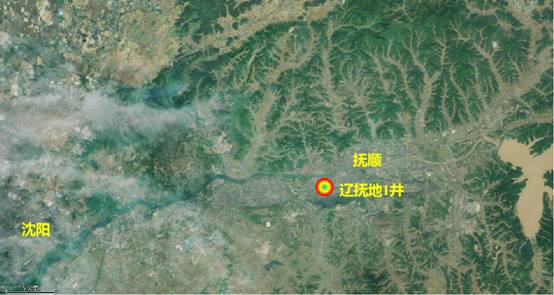 辽抚地1井卫星图位置