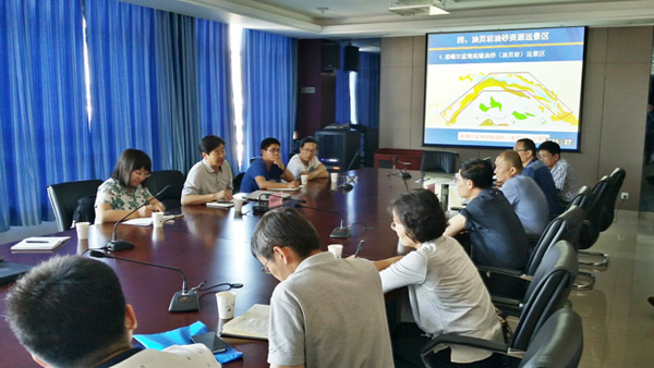 项目组与新疆地矿局第九地质大队科研人员开展热烈讨论